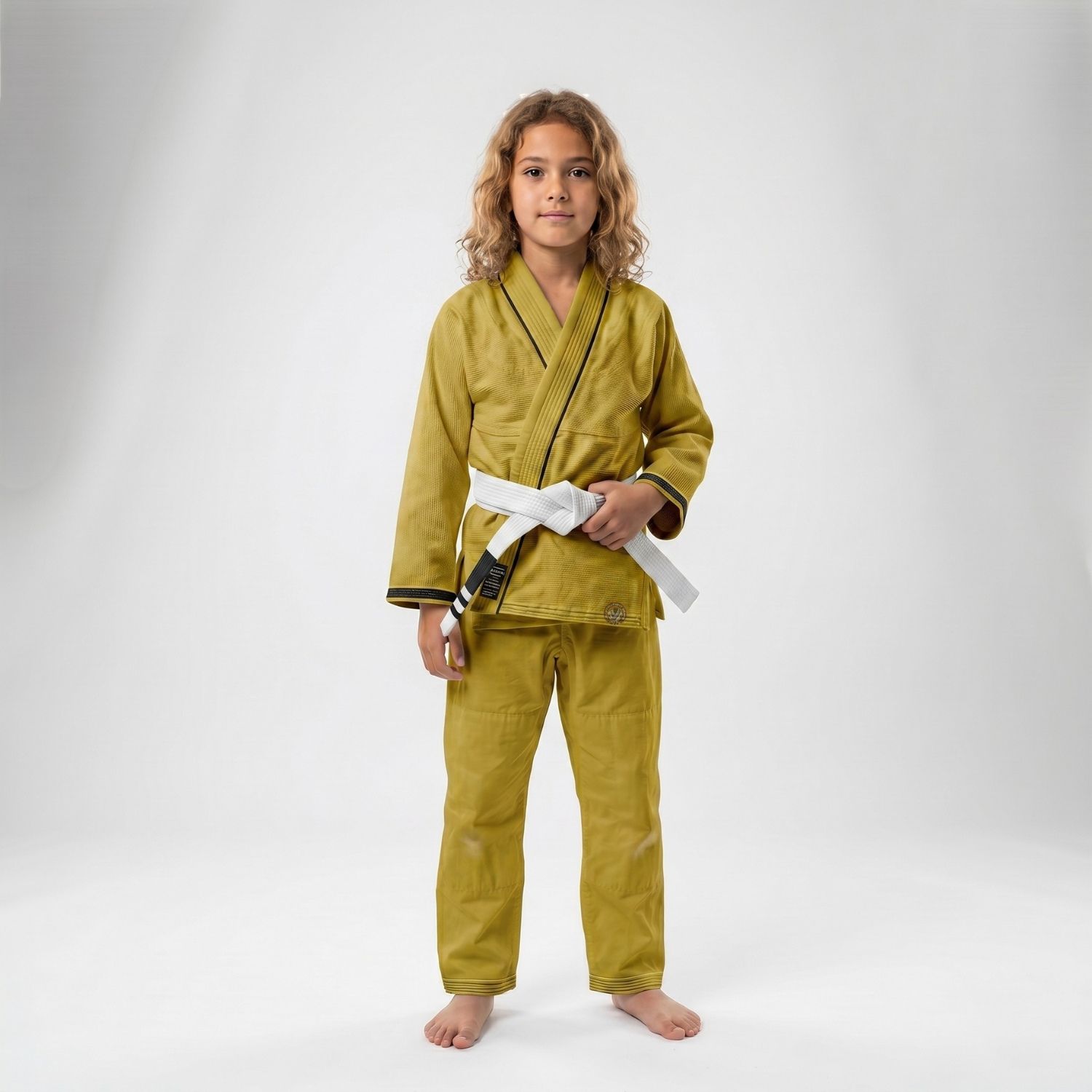 Kids Girls Mustard Jiu Jitsu Gi Kids Girls Mustard Jiu Jitsu Gi – Style, Comfort & Performance