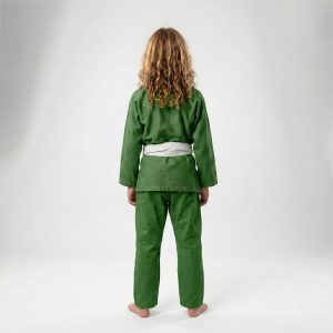 Kids Girls Premium Green Jiu Jitsu Gi – Built for Confidence, Comfort & Performance
