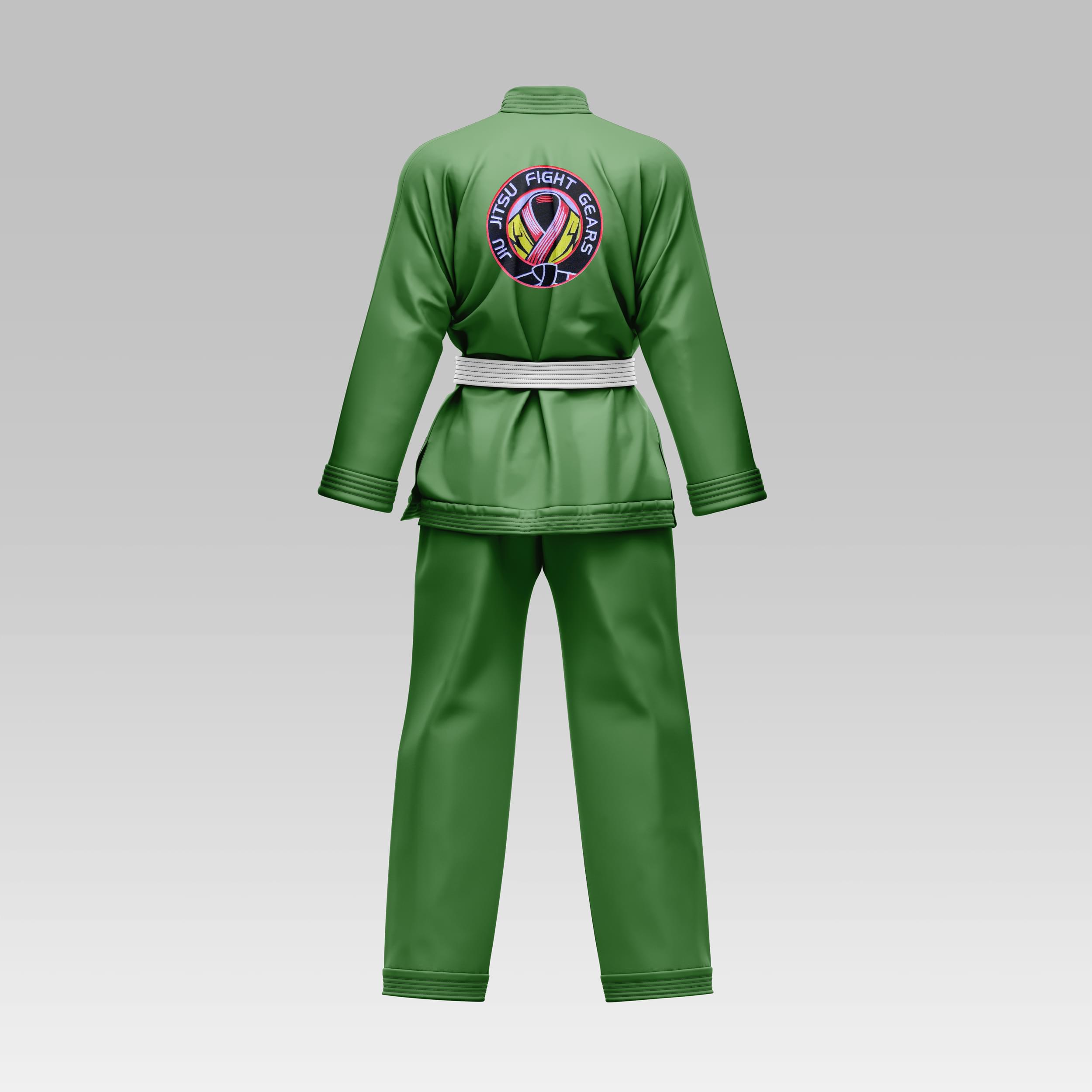 Green Combatant Women Jiu Jitsu Gi